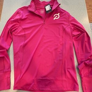 Ladies Peloton Warm Up 1/2 Zip Pullover. Pink. Size M